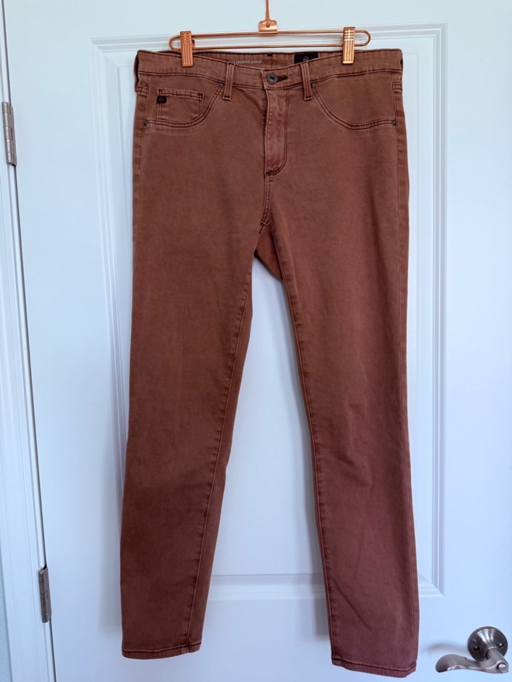 Ag Adriano Goldschmied dusty pink Slim Straight jeans